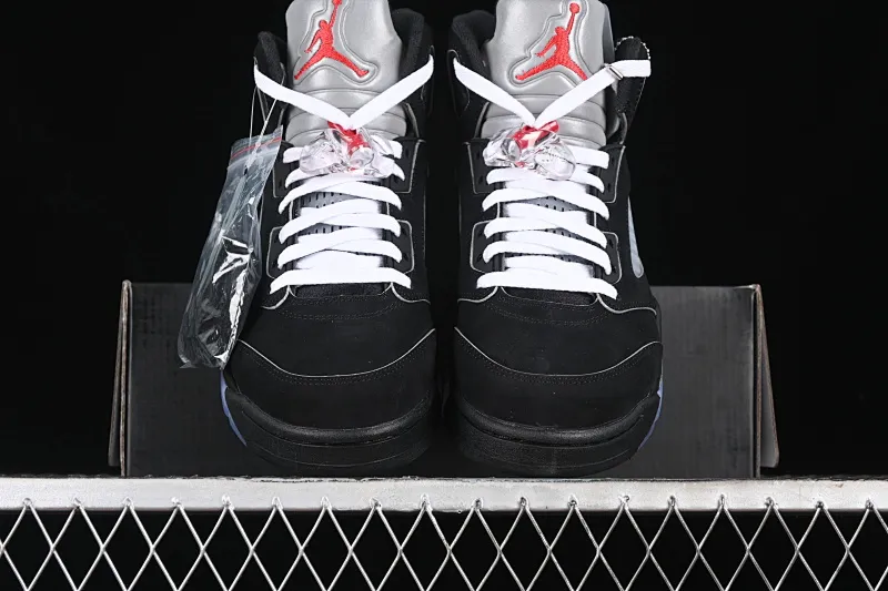 All categories Air Jordan Jordan series basketball shoes Air Jordan 5 Air Jordan 5 Black "Metallic Reimagined" AJ5 Joe 5 black silver HF3975-001